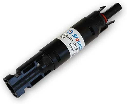 Renogy 10A Male and Female Connector Waterproof in-Line Fuse Holder, w, Black