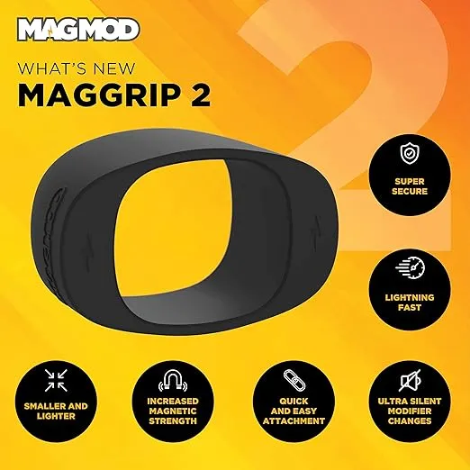 MagGrip 2 by MagMod | Magnetic Light Diffuser Attachment | Universal Silicone Speedlite Mount | Modular Camera Lighting System | Photography Light Diffuser