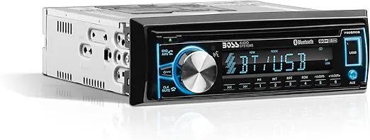 BOSS Audio Systems 750BRGB Car Stereo - Single Din, Bluetooth, CD DVD Player, AM/FM Radio Receiver, USB, AUX Input, Multi Color Illumination