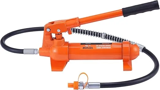 VEVOR 4 Ton Porta Power Kit, Portable Hydraulic Jack with 3.9 ft/1.2 m Oil Hose, Auto Body Frame Repair Kit with Storage Case for Car Repair, Truck, Farm (8800 LBS)