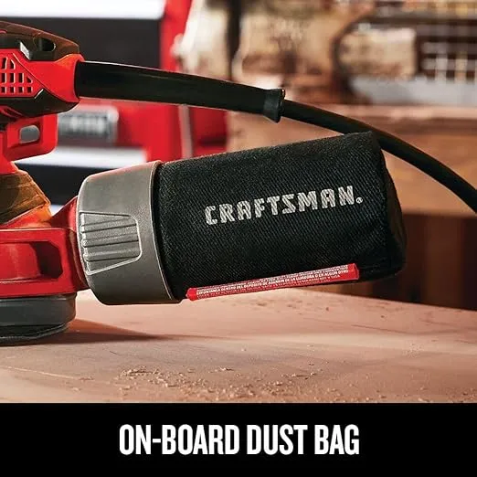 CRAFTSMAN Orbital Sander, 5 inch, 12,000 OPM, 3 Amp, Corded (CMEW231)