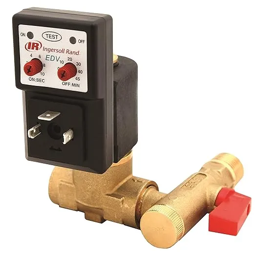 Ingersoll-Rand EDV-2000 OEM 1/2" Inlet Electronic Drain Valve (110V) .5NPT 7/16 Orifice Black