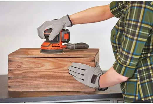 BLACK+DECKER 20V MAX Orbital Sander, Cordless, 12,000 OPM, 2 Sandpaper Sheets, Battery and Charger Included (BDCRO20C)