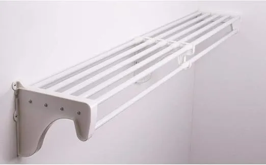 EZ Shelf - Closet Shelf with Hanging Rod - 30” to 50" Expandable, White, Closet Shelves – Strong, Holds 200 lbs – Easy Install – Backwall (Floating) with 2 End Brackets, Alternative to Wire Shelving