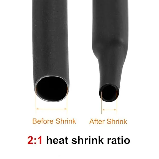 uxcell Heat Shrink Tubing, 2"(50mm) Dia 80mm Flat Width 2:1 Rate Shrinkable Tube Cable Sleeve 1m - Black