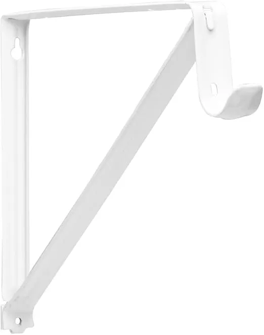 Knape & Vogt, White Pro RP-0045-WT Shelf and Rod Closet Bracket, Size