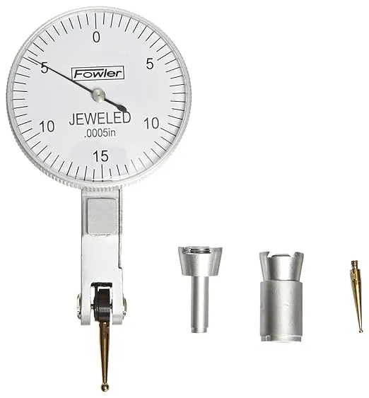Fowler 52-562-776-0, Horizontal Test Indicator With 0-0.030" Measuring Range (White)
