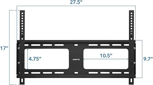 Mount-It! Weatherproof TV Wall Mount | Lockable & Tilting 2.1" Low Profile Design Fits 37 38 42 50 55 58 60 65 70 75 80 Inch Televisions | VESA Compatible up to 600x400mm | 176 Pound Capacity