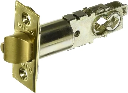 Baldwin 5210 Universal Backset Deadlocking Latchbolt for Keyed Entry Baldwin Loc, Lifetime Polished Brass