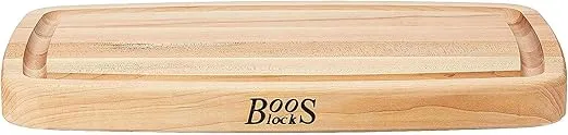 John Boos Boos Block CB Series Large Reversible Wood Cutting Board with Juice Groove, 1.5-Inch Thickness, 18" x 10.5" x 1 1/2", Maple