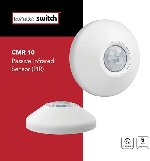 Sensor Switch CMR 10 Contractor Select Ceiling Mount Occupancy Sensor, 28 Foot Radius, White