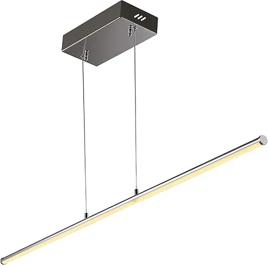 JONATHAN Y JYL7023A Conley 39.5" Dimmable Adjustable Integrated LED Metal Linear Pendant Minimalistic Modern Contemporary Dining Room Living Room Kitchen Foyer Bedroom Hallway, Chrome