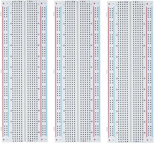 ELEGOO 3pcs Breadboard 830 Point Solderless Prototype PCB Board Kit for Arduino Proto Shield Distribution Connecting Blocks
