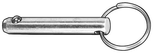Ring Pin, Detent, 1/2x3 in, PK5