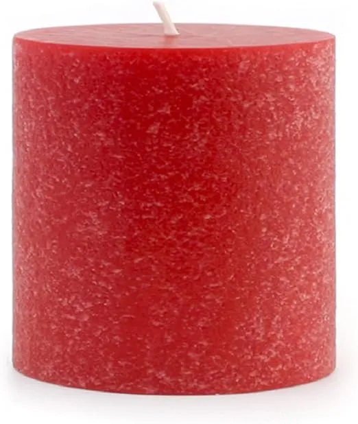 Root Candles Unscented Timberline Pillar Candle , 3 x 3-Inches , Red