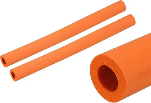 uxcell 2pcs 10" Pipe Insulation Tube 1/2 Inch(12mm) ID 7/8 Inch(22mm) OD Foam Tubing for Handle Grip Support, Orange
