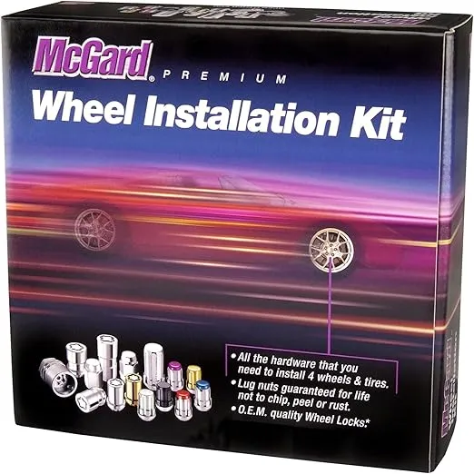 MCGARD 65554BK Black SplineDrive Wheel Installation Kit (M12 x 1.25 Thread Size) - for 5 Lug Wheels