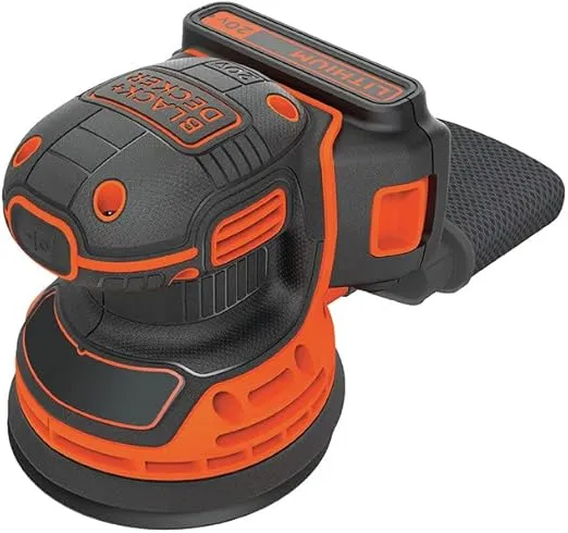 BLACK+DECKER 20V MAX Orbital Sander, Cordless, 12,000 OPM, 2 Sandpaper Sheets, Battery and Charger Included (BDCRO20C)