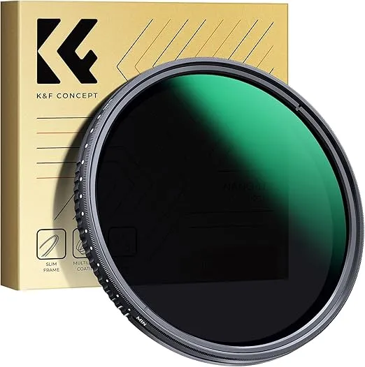 K&F Concept 49mm Variable ND2-400 ND Lens Filter Waterproof 1-9 Stops Adjustable Ultra-Thin Camera Lens ND Filter with 24 Multi-Layer Coatings (D-Series)