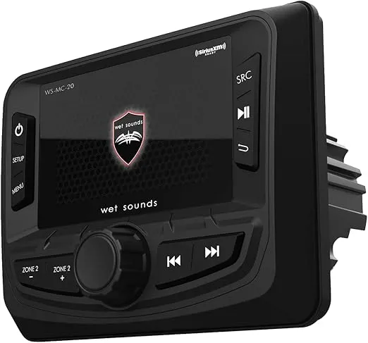 Wet Sounds | WS-MC-20 | Compact 2-Zone Media Receiver Source Unit with SiriusXM-Ready®