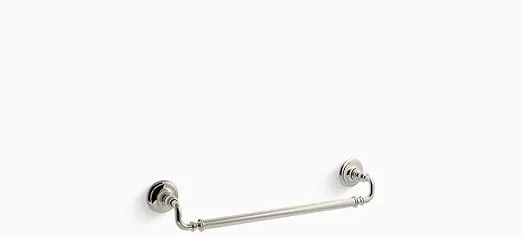 KOHLER K-72567-SN Artifacts 18-Inch Towel Bar, Vibrant Polished Nickel