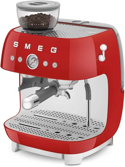 Smeg Semi-Automatic Espresso Machine (Red)