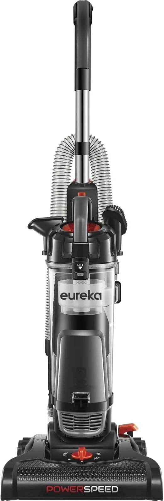 Eureka PowerSpeed Upright Vacuum Cleaner, Black, Silver