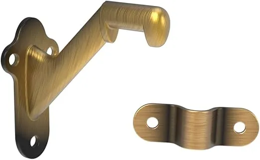 Hickory Hardware Hand Rail Bracket Collection Handrail Bracket with Antique Brass Finish