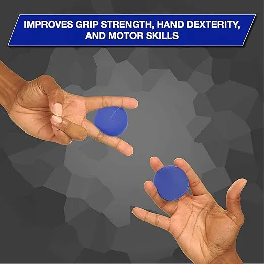 THERABAND Hand Exerciser, Ball For Hand, Wrist, Finger, Forearm, Grip Strengthening & Therapy, Squeeze Ball to Increase Hand Flexibility & Relieve Joint Pain, Blue, Firm