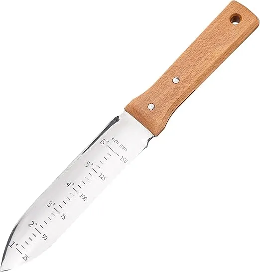 NJP6510 Namibagata Hori Weeding & Digging Knife Japanese 7.25 Blade, 6-Inch, Includes Weather Resistant Hard Plastic Sheath, Stainless Steel/Wood Handle