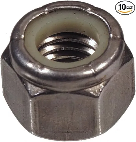 Hillman 4356 5/16-24 Stainless Steel Stop Nut (Nylon Insert) (10-Pack)