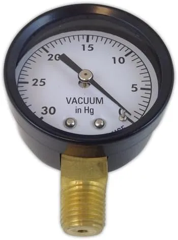 ALF 86030BU Steel Vacuum Gauge with 1/4-Inch Bottom Mount, 2-Inch