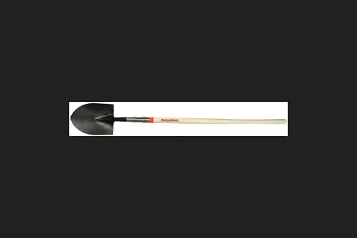 Razor-Back 45519 Round Point Digging Shovel with Open-Back and Rolled Step - 48" Long Handle (R248)