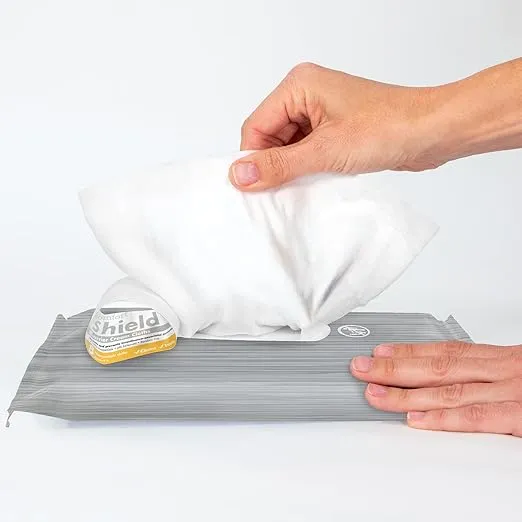 Stryker - Sage Comfort Shield Barrier Cream Cloths with Dimethicone - 24 Packages, 192 Cloths - One-Step Wipes Clean, Treat and Protect Skin from Incontinence Irritation, Hypoallergenic