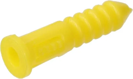 41820 Ribbed Plastic Anchor 4-6-8 with Zinc Screw, 75-Pack