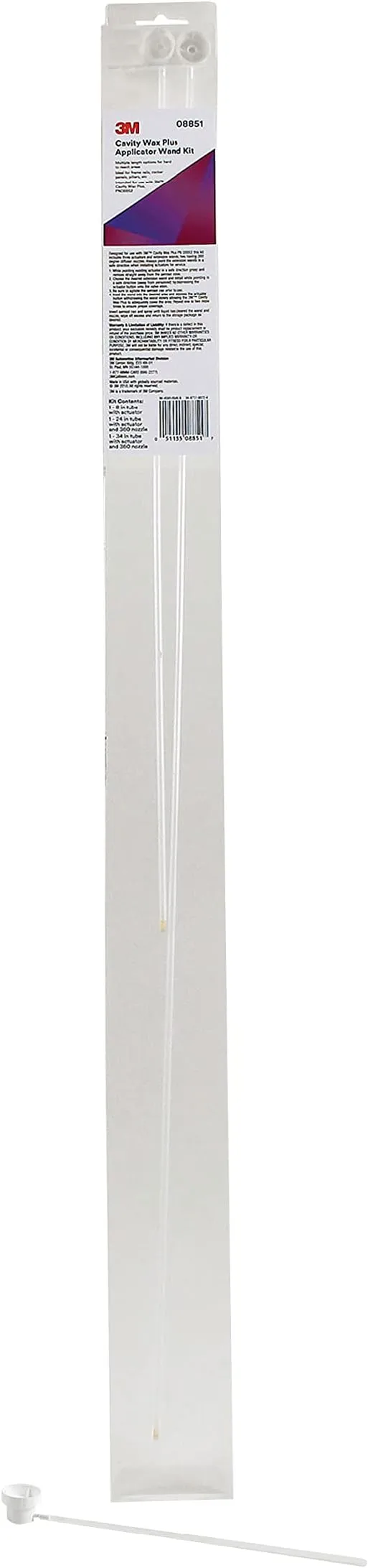 3M Cavity Wax Plus Applicator Wand Kit, 08851, 360-Degree Nozzles, Corrosion Protection, Collision Repair