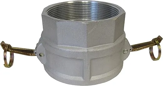 C6 Inch Aluminum Cam & Groove Fitting, D600 Female Camlock Coupler X Female NPT Thread, Max. 75 PSI, NBR Gasket for Commercial & Industrial Use, 185°F Max Temperature