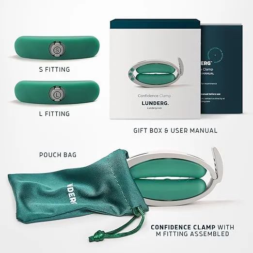 Confidence Clamp by Lunderg - Comfortable Urinary Incontinence Clamp with 3 Adjustable Sizes & Travel Bag - Mens Incontinence Products