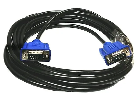 HD15 Male to Male VGA Video Cable for TV Computer Monitor (10Ft, Blue Connector)