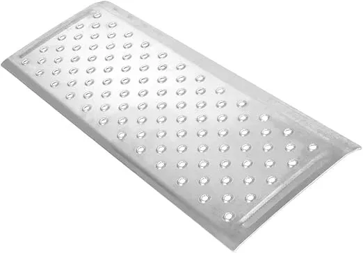 Silver Spring 2" High Aluminum Threshold Ramp, Punch Plate Surface, 12" L x 32" W