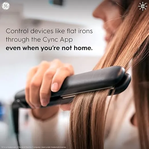 GE Cync Smart Indoor Plug, Bluetooth and Wi-Fi Enabled, Works with Alexa & Google Home, Smart Outlet