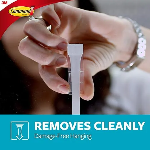 Command Bath Replacement Strips, Medium and Large Water-Resistant Adhesive Strips, Re-Hang Bath Hooks or Caddies, 2 Medium Strips, 4 Large Strips