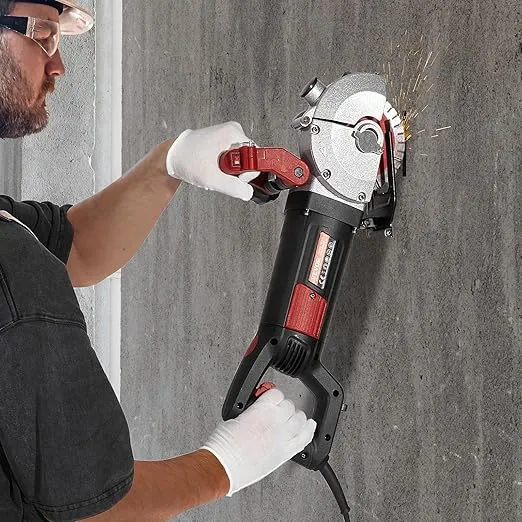 VEVOR Wall Chaser, 5800W Slotting Machine with Laser Guide 6800rpm, Max Groove Depth and Width 2" x 1.5", Concrete Grooving Cutting Machine with 5 Saw Blades and Water Pump
