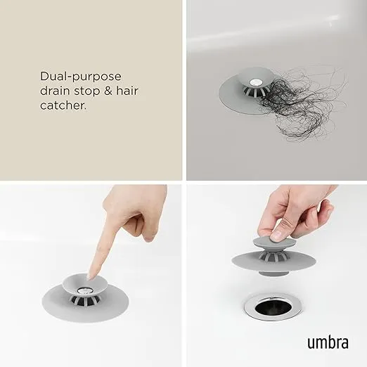 Umbra Flex Drain Stop/Hair Catcher, Grey