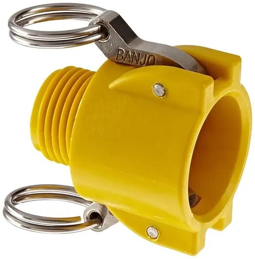 Banjo GHMT075B Polypropylene Cam & Groove Fitting, 3/4" Coupler x GHT Male