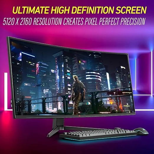 Deco Gear 40 Curved Ultrawide Nano IPS Monitor, 5120x2160 5K2K, 21:9, HDR10, AdaptiveSync, 100% sRGB, HDMI 2.0, DP, USB-C