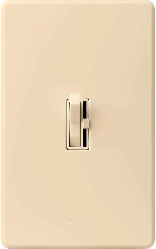 Lutron Toggler LED+ Dimmer Switch | 150-Watt LED, Single-Pole/3-Way | TGCL-153PH-IV | Ivory