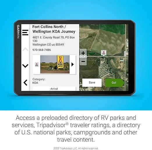 Garmin RV 895, Large, Easy-to-Read 8” GPS RV Navigator, Custom RV Routing, High-Resolution Birdseye Satellite Imagery, Directory of RV Parks and Services, Landscape or Portrait View Display