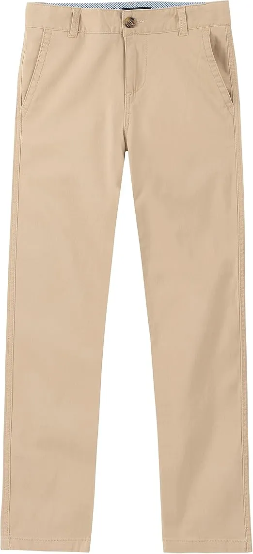 Tommy Hilfiger Boys' Academy Chino Pant, Zipper Fly & Button Closure