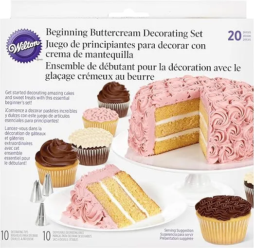 Wilton Beginning Buttercream Decorating Set, 20-Piece Cake Decorating Kit